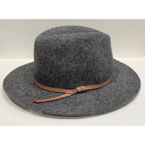 Banana Republic Accessories - NWT Banana Republic Wool Felt Fedora Hat Leather Trim Size S/M